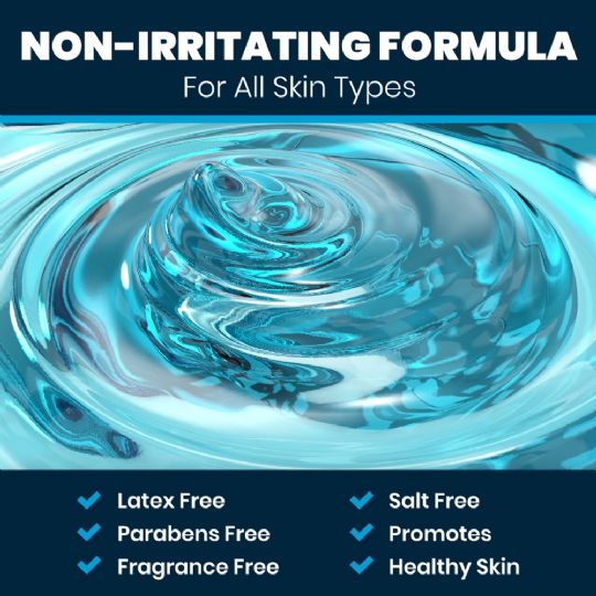 Non-irritating gel formula: latex-free, paraben-free, and suitable for all skin types