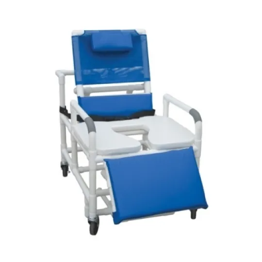 Lumex PVC Reclining Shower Commode Chair