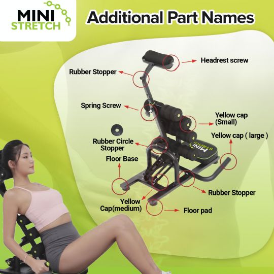 Mini Inversion Table for Back Pain Relief with 330 lbs. Capacity, Compact and Foldable Back Stretcher - Parts Listed and Shown