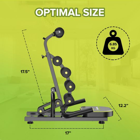 Mini Inversion Table for Back Pain Relief with 330 lbs. Capacity, Compact, and Foldable Back Stretcher - Dimensions