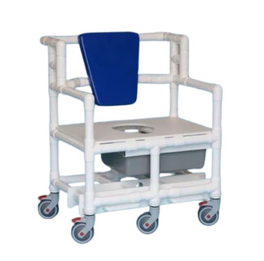 39 1/2 in. Height with Footrest, has 6 heavy-duty 5in casters, 4 locking