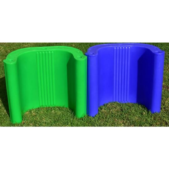 Commercial Scoop Slide Inserts in (L-R) green and blue