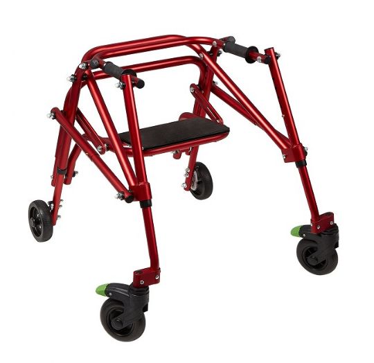 4-Wheeled Klip Posterior Walker with Flip-Down Seat - Size 2 (KP520R)
