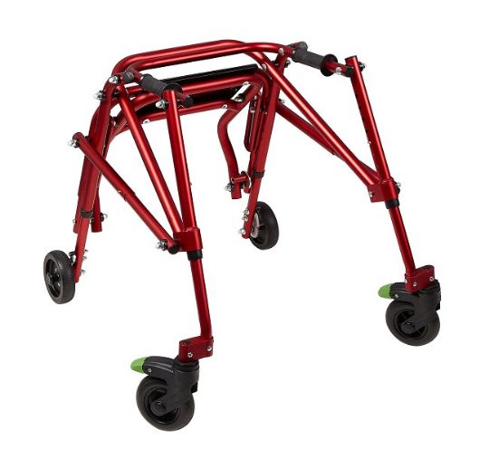 4-Wheeled Klip Posterior Walker with Flip-Down Seat - Size 2 with Seat Up (KP520R)
