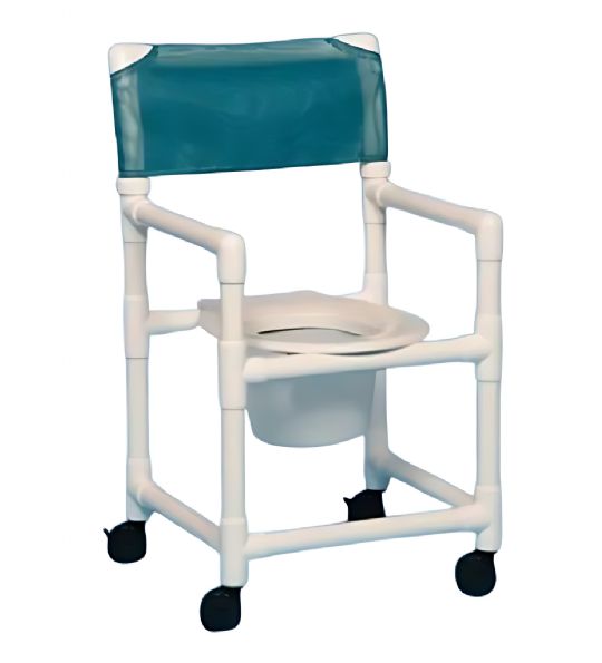 Standard Line Straight Seat Shower Chair Commode with Pail
