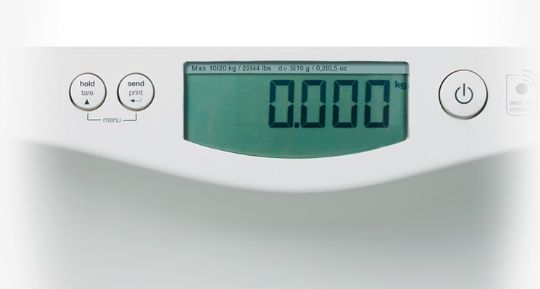 High-quality seca scale technology with fine 0.1-pound graduation.