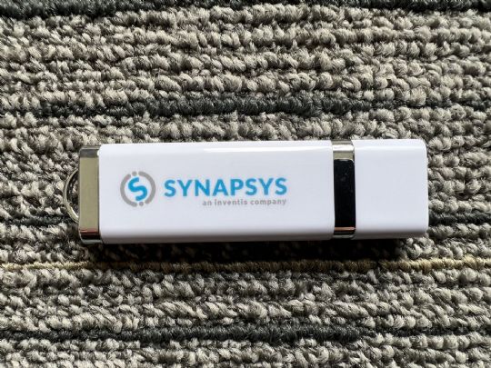 Software is stored on a simple flash drive