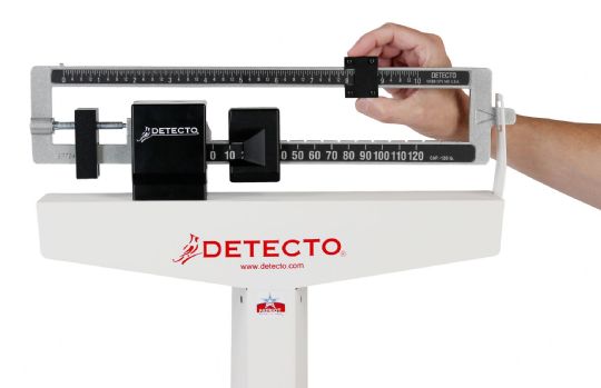 Imperial Measurement Readings on the Detecto Weigh Beam Pediatric Scale