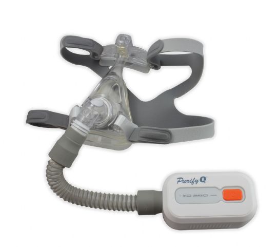 Connected to a BiPAP mask ready for sanitizing (mask and hose not included)