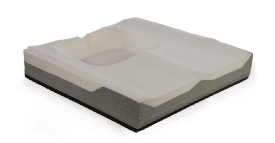 Pictured is the multi=layered contoured foam base for the Jay Fusion Cushion