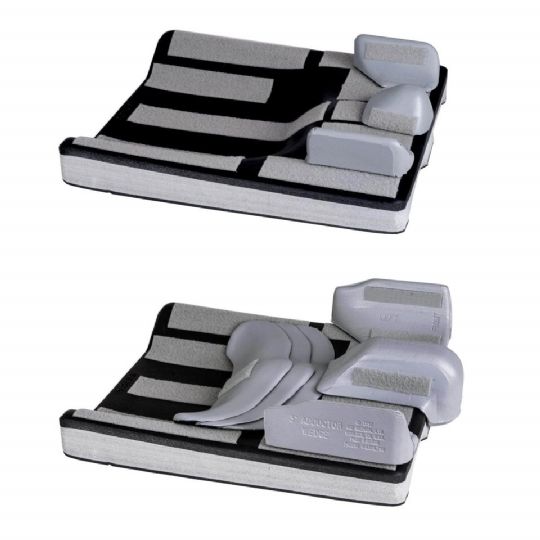 Jay GS Wheelchair Cushion has extensive selections for positioning components pictured here