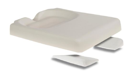 Pictured is the light foam base that is stable and features a reduced profile