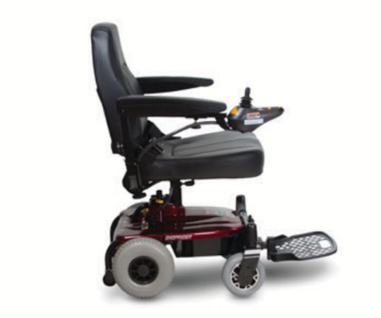 The joystick makes the wheelchair easy to control