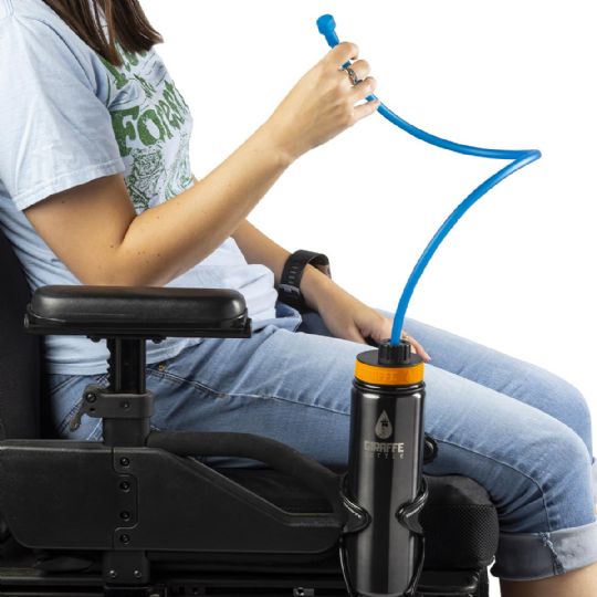 The holder can easily attack to most wheelchairs 