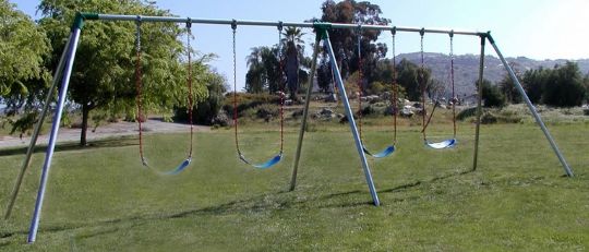 Standard 10 Ft. High Swing Set with 4 Residential Swing Seats