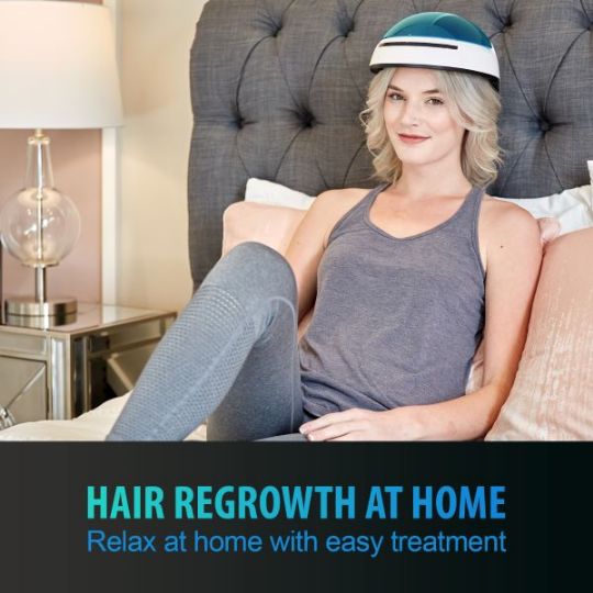 Cold Laser Therapy Hair Regrowth Helmet LLLT is great for hair regrowth at home     