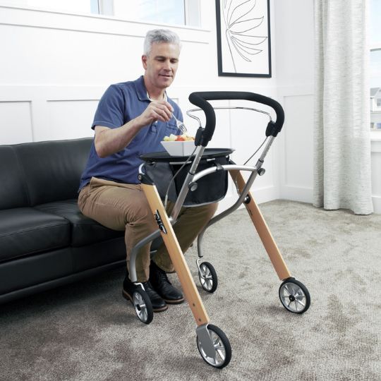 Rollator can also serve as a eating table