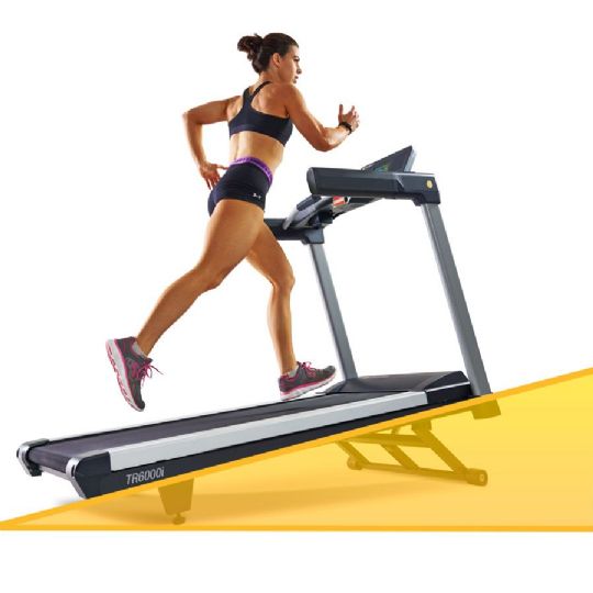 Users may incline the treadmill to provide them with additional resistance. 