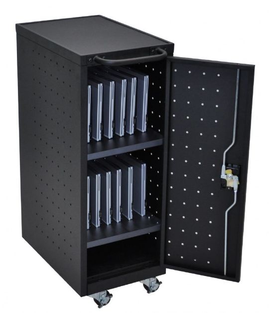 open view of a 12 laptop charging cart