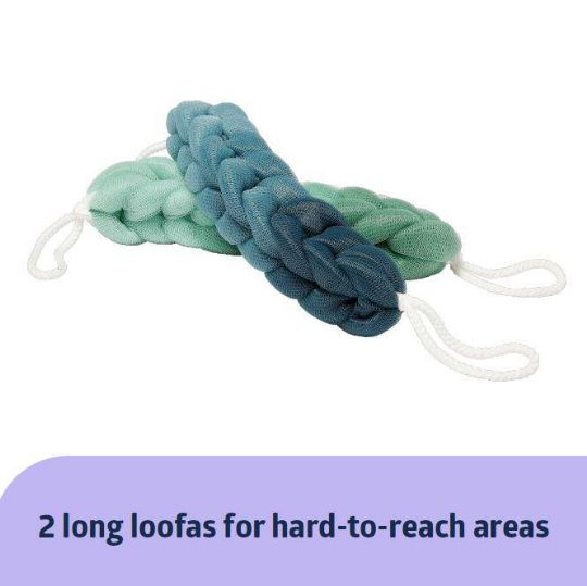 Loofahs to clean difficult-to-access areas