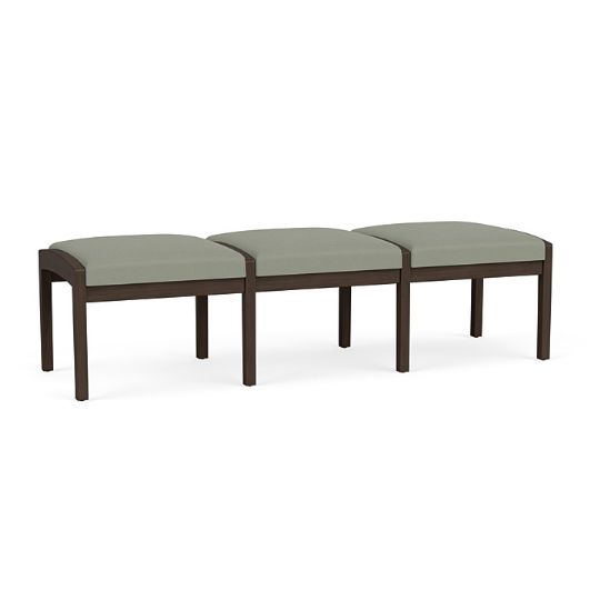 Lenox Wood 3 Seat Bench for Waiting Rooms with MOCHA Finish
