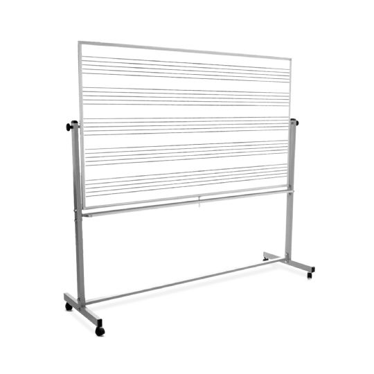 The convenience of the magnetic dual sides, opportune marker tray, and portable nature makes this dry-erase board a necessity in every music room! 