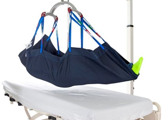 Apex Repositioning Patient Lift Sling may be used for patients that must remain in a prone position.