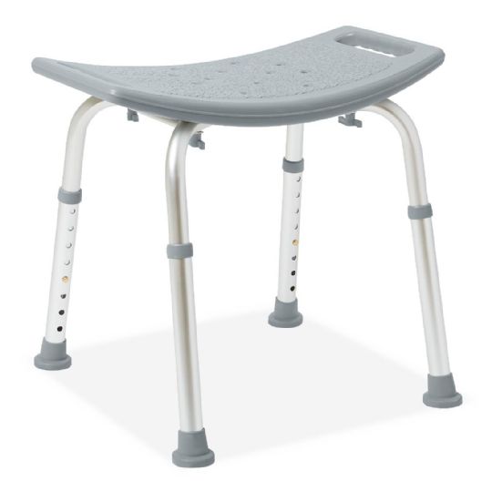 Medline Aluminum Bath Bench without Back for shower and bath safety and stability