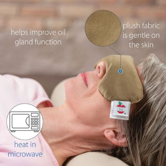 MicroBeads Dry Eye Compress Moist Heat Pack by Core Products picture shows how to use