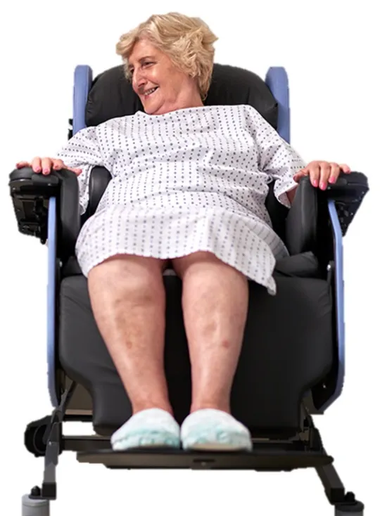 Knee abductor for deluxe adjustable chairs