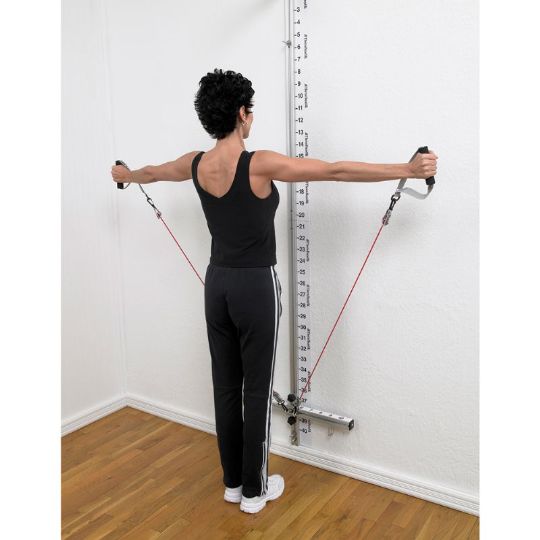 This comprehensive rehabilitation system for upper and lower extremities features a multidimensional design with three planes of movement to teach patients the same proven TheraBand system of progression they will use at home.
