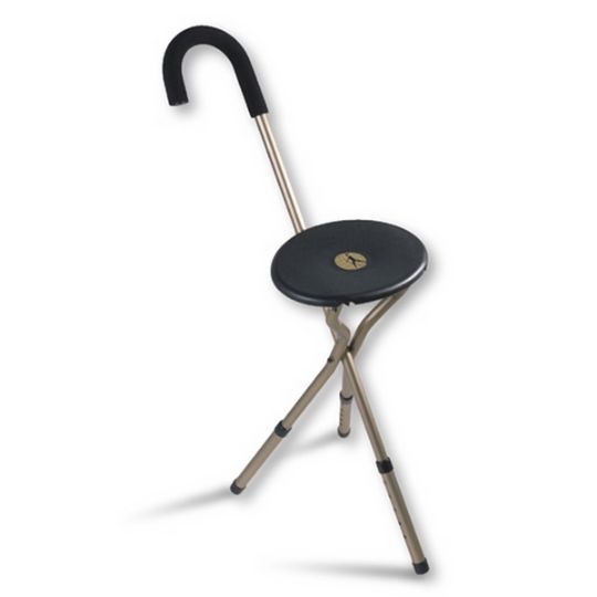 Lightweight Tri-Seat Cane with Comfortable Round Seat