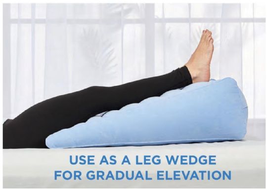 The wedge can be used to elevate your legs too