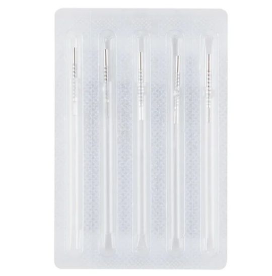 Sterile, individually packaged in sleeves of 5 needles/tubes