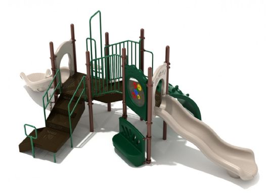 Grand Cove Commercial Playground - Neutral Colors Back View