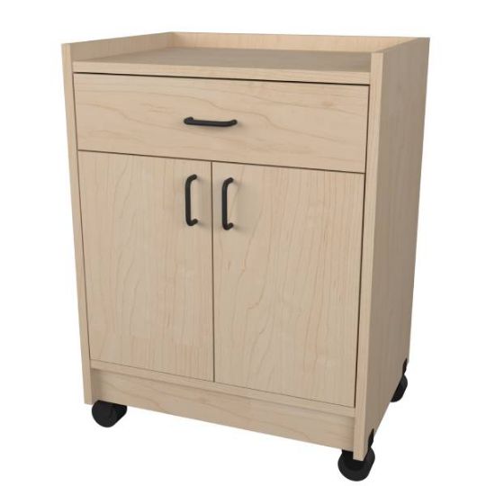 Stor-Edge Mobile Treatment Cart with Drawer and Two Hinged Doors
