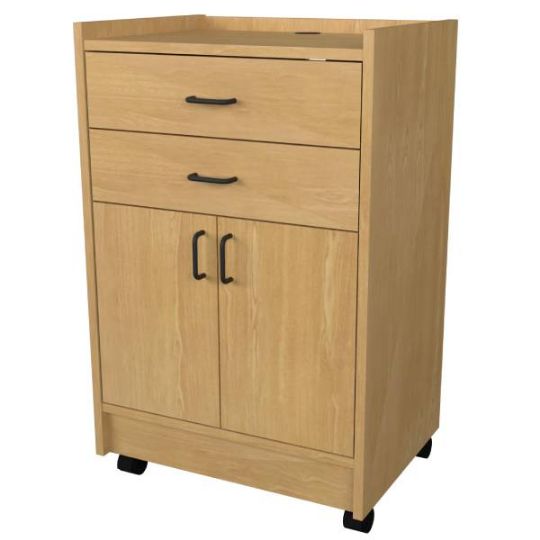 Stor-Edge Deluxe Treatment Cart with Two Drawers and Two Hinged Doors
