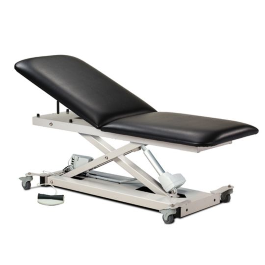 Open Base Power Treatment Table with Adjustable Backrest with Casters