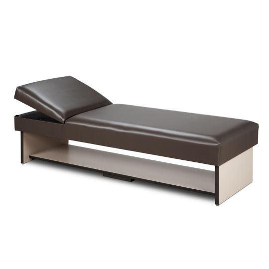 Panel Leg Couch with Full Shelf and Non-Adjustable Pillow Wedge