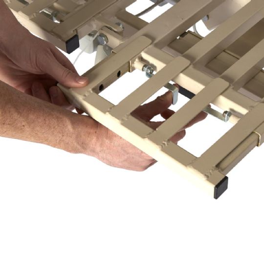 Width and length extensions are built into the frame, so tools are not required