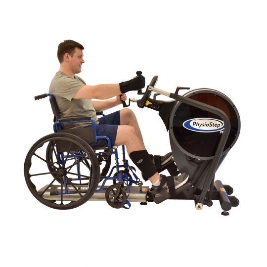 Shown in use with wheelchair.