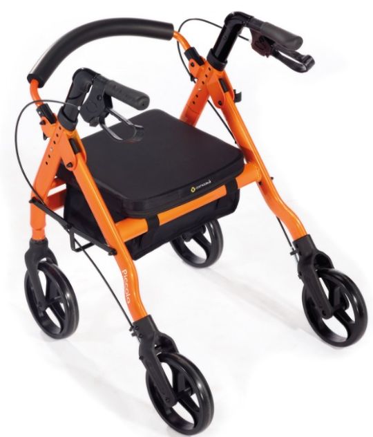 Features a  comfortable padded nylon seat that lifts up for storage underneath. 