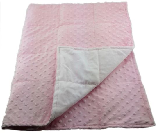 Pink Flannel & Dots - Weighted Washable Body Shawl