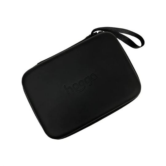 A travel carrying case makes it easy to take the Hooga Charge wherever you need 