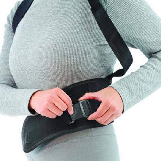 Perfect Posture Corrector by Core Products picture shows the adjustable waistband for a custom fit