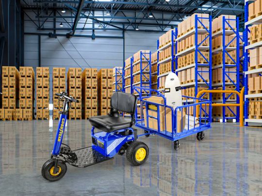 Ideal for use in warehouses, airports, farms, and manufacturing environments, providing flexibility in material transport