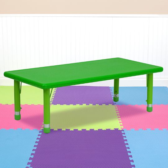 The Gree Preschool Activity Table is shown above in a classroom setting
