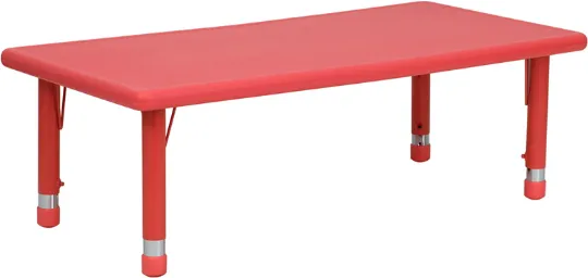 Flash Furniture 24-in x 48-in Outdoor Rectangle Plastic White Folding Table