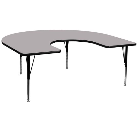 The Preschool Horseshoe Table is shown above in gray