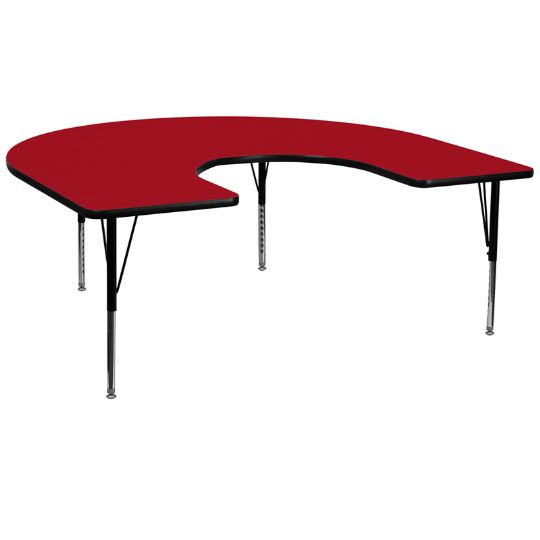 The Preschool Horseshoe Table is shown above in red